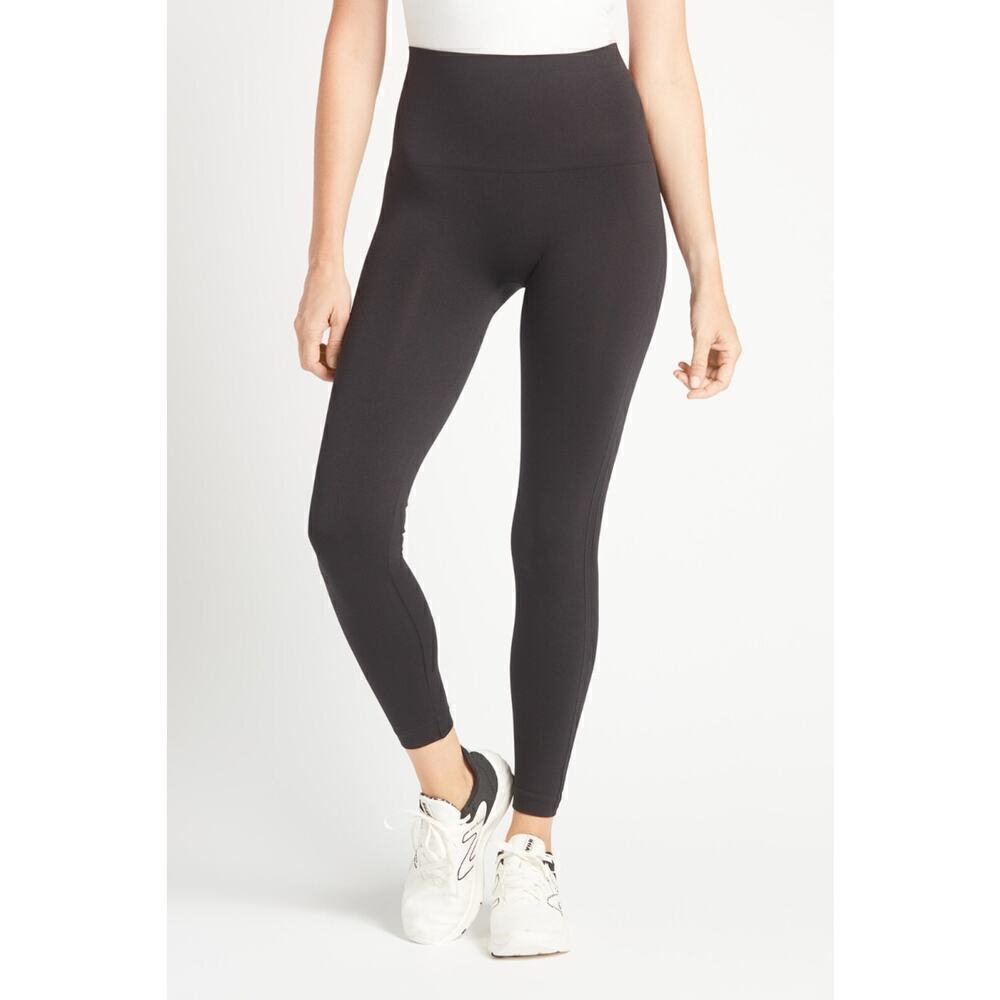 Spanx Look At Me Now High Waist Seamless Sculpting Pull-On Leggings Very Black L